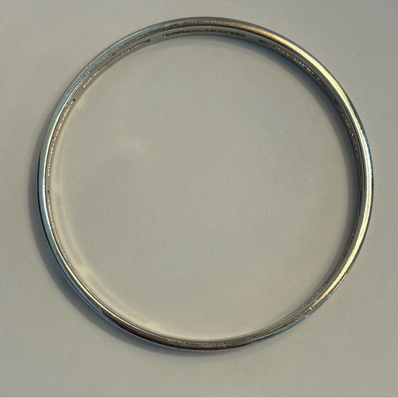 Monet Silver tone Open work Bangle Bracelet - Picture 3 of 5